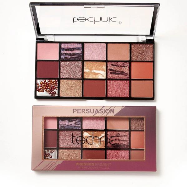 Technic 15 Shades Pressed Pigments Eyeshadow Palette- Persuasion