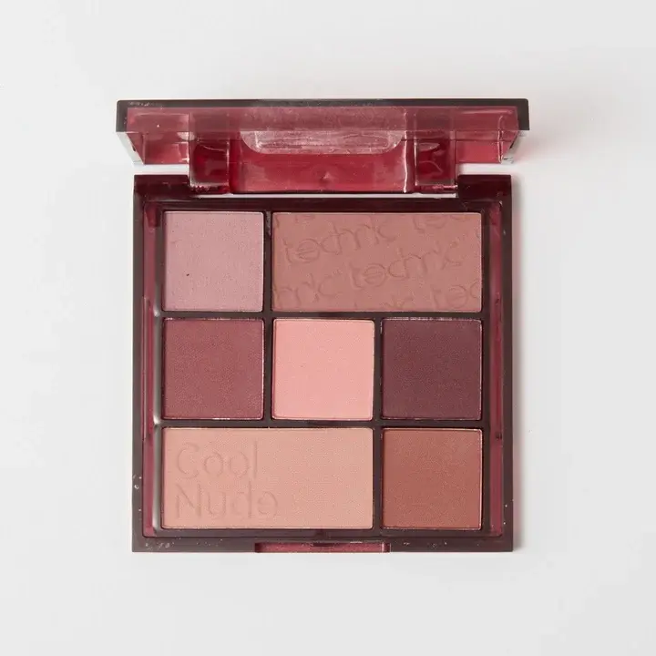 Technic 7 Pan Pressed Pigment Eyeshadow Palette - Cool Nude