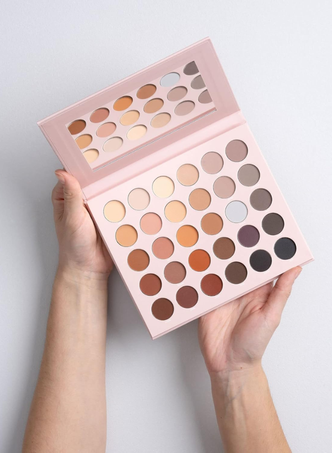 W7 Just Mattes Pressed Pigment Palette - 30 Natural Nude Colours - Flawless Long-Lasting Every Day Vegan Makeup